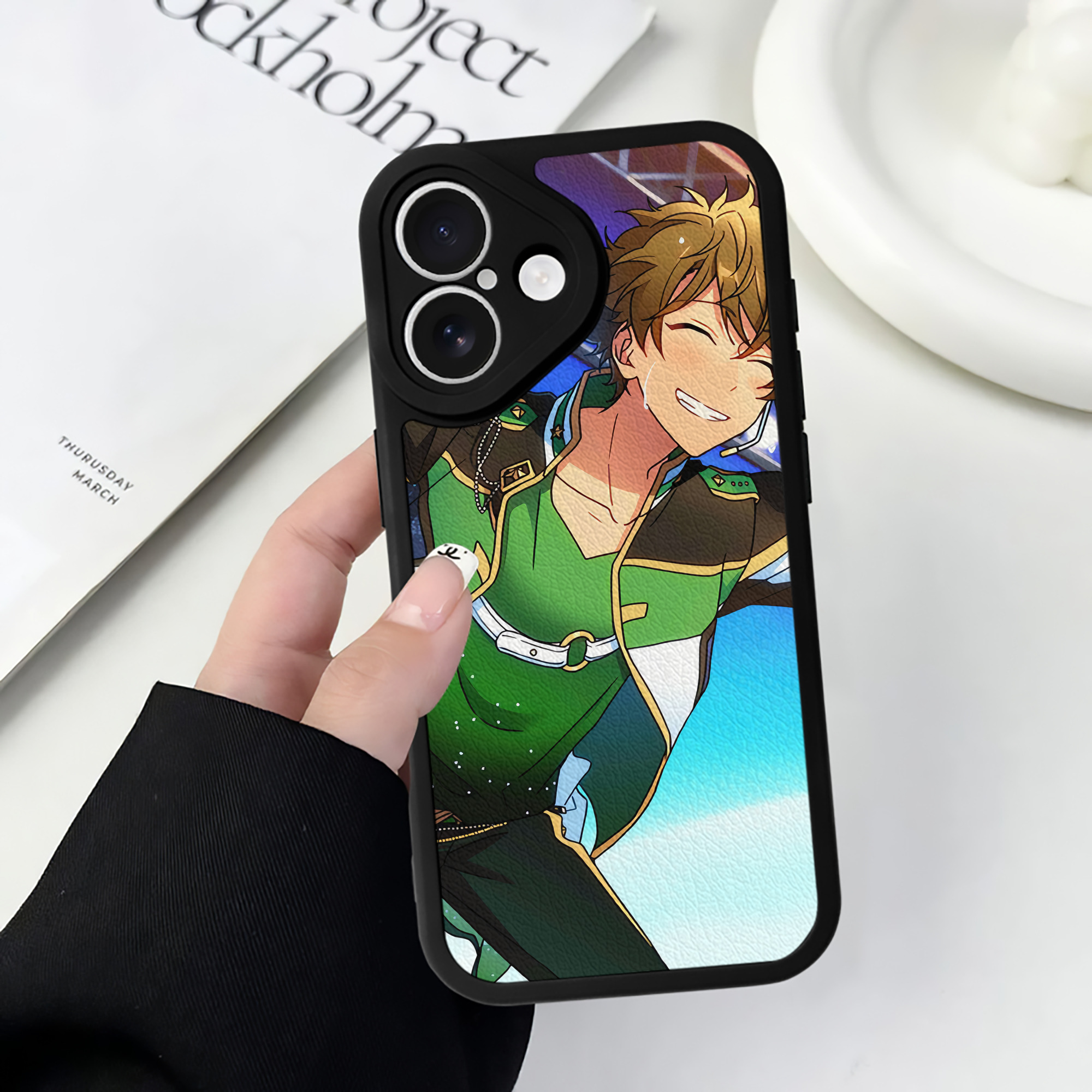 （画像用） あんさんぶるスターズ! Ensemble Stars 【iPhone 16シリーズ対応】シリコンスマホケース（レザー調） 材質：シリコン